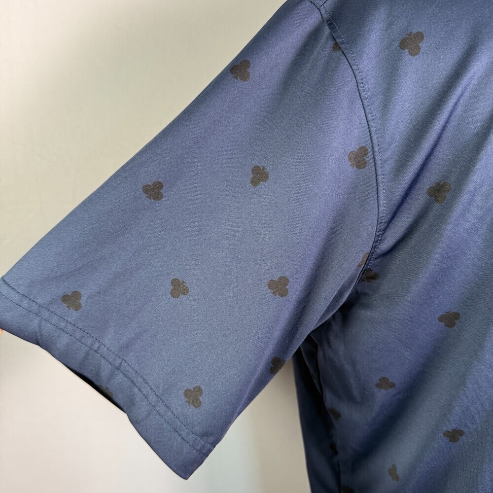 Walter Hagen Men's Navy Blue Card Clubs Novelty Print Golf Polo Shirt Sz Large - Picture 4 of 14